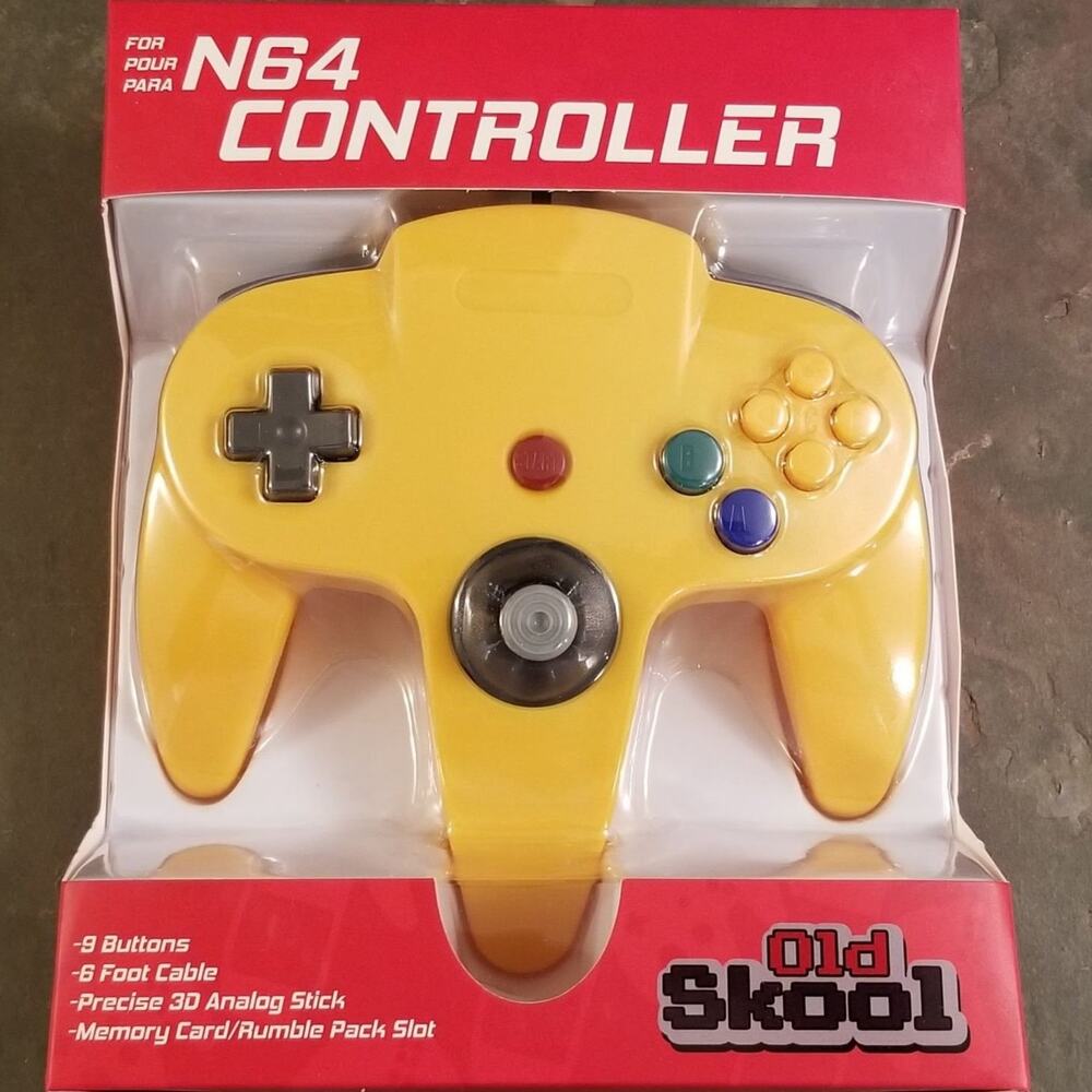 N64 Controller Gamepad - Yellow (NEW) - Nintendo64 - Nintendo - Old Skool